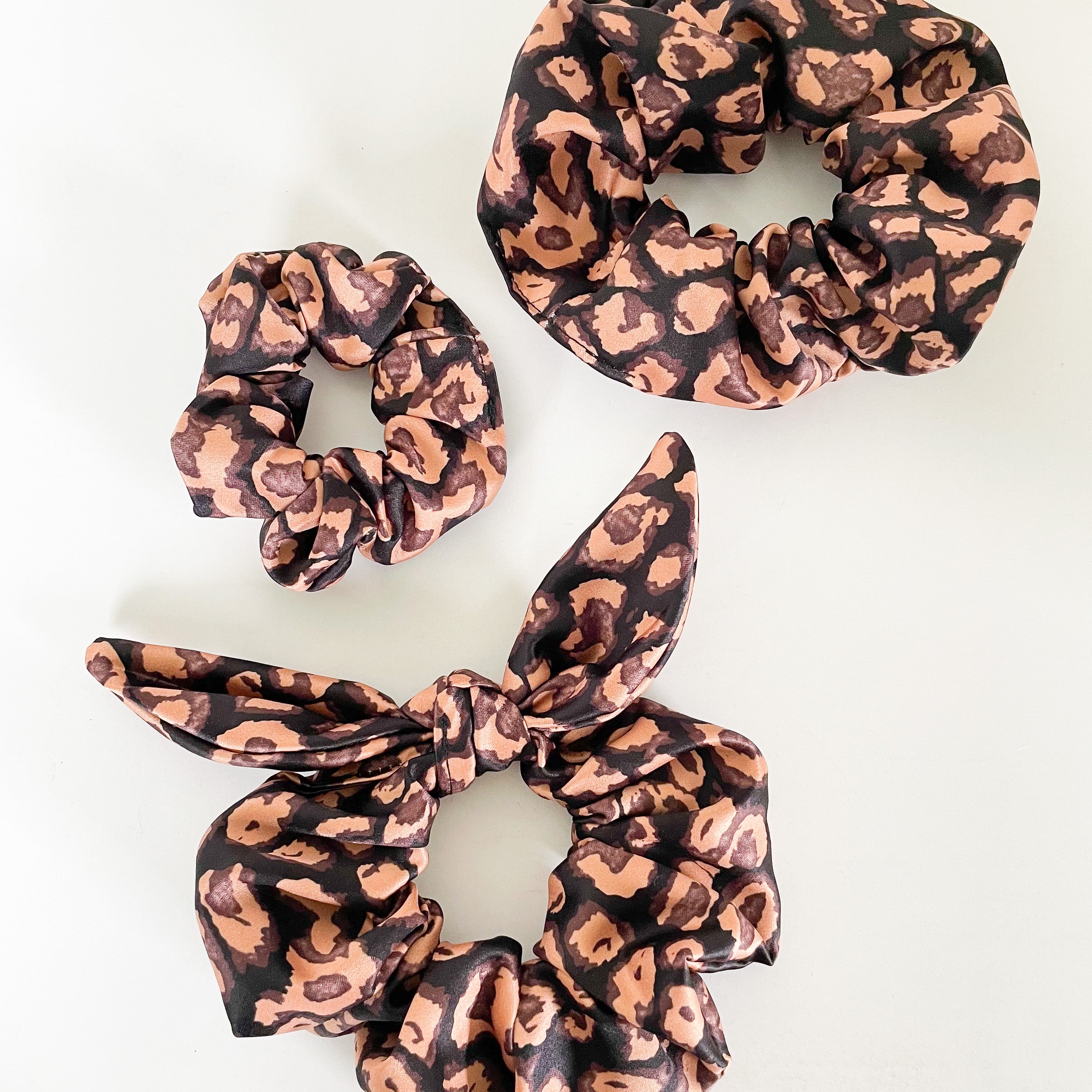 Satin Leopard Scrunchie – TopKnotGirl